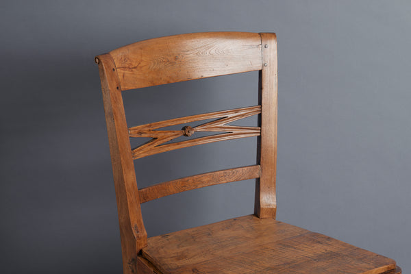 Natural Finish Raffles Side Chair with Plank Seat