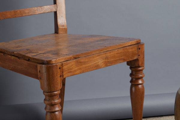 Natural Finish Raffles Side Chair with Plank Seat