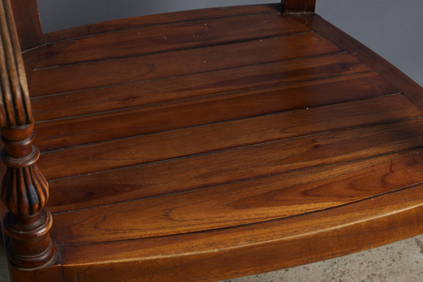 Set of 6 Carved Teak Side Chairs from Jakarta