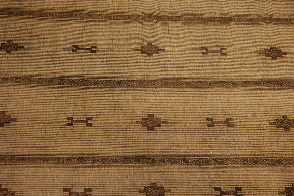 Large Blonde Colored Tuareg with Bands of Brown Stepped Diamonds & Bone Motifs...........(9'1" x 16'2")
