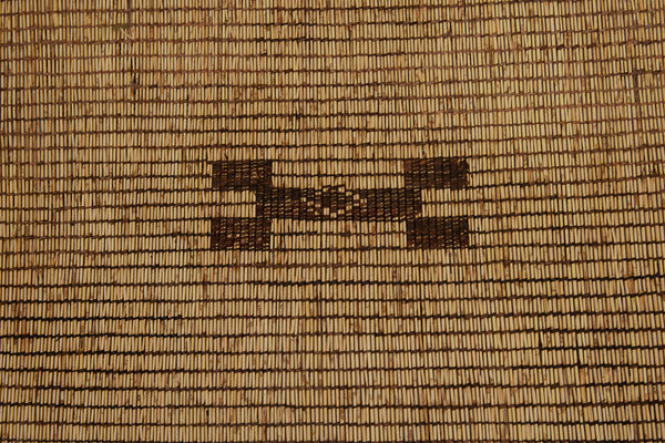 Large Blonde Colored Tuareg with Bands of Brown Stepped Diamonds & Bone Motifs...........(9'1" x 16'2")