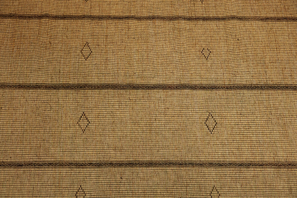 Large 3 Sectioned Blonde Tuareg Carpet with Bands of Open Diamond................................(8'4" x 15'4")