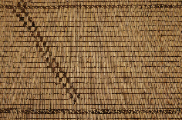 Light Colored Tuareg with a Central Diamond Flanked by a Pair of Half Brackets on an Open Field (6'9" x 13'5")