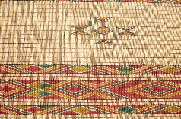 Light Colored Extra Large Tuareg Carpet with Small Open Work Diamonds Floating on a Field (9'1" x 15'2")