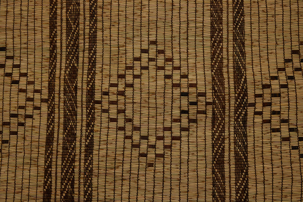 4 Section Light Colored Tuareg Carpet with Bands of Large Open Diamonds in the Center (5'4" x 9'3")