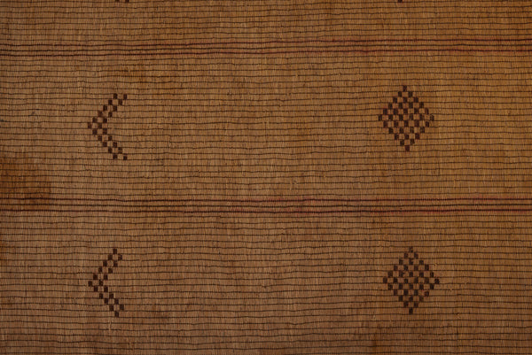 Light Colored Tuareg Carpet with Open Field of Bands of Diamonds and Bands of Brackets ................(7'2" x 8'4")