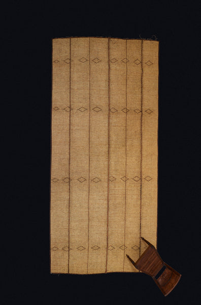 Large Light Colored 7 Stripe Tuareg Carpet with 4 Bands of Intersecting Diamonds...............(7'6" x 15'4")