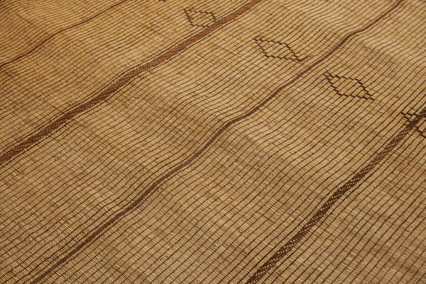 Large Light Colored 7 Stripe Tuareg Carpet with 4 Bands of Intersecting Diamonds...............(7'6" x 15'4")