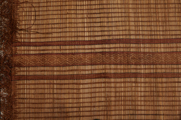 5 Banded Early Medium Sized Tuareg Carpet Boasting Decorative Leather Fringe ............(7'6" x 13'7")