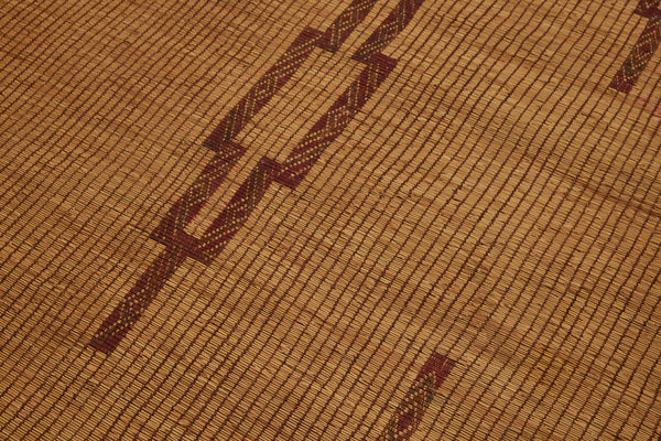 Small Early Coco Colored Tuareg Carpet with Stepped Lozenge Shapes Throughout the Field (4'5" x 5'9")