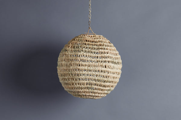 Hanging Moroccan Woven Palm Light from Marrakesh