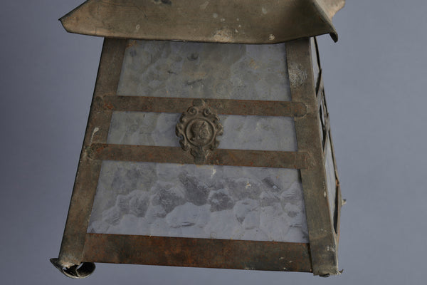 Italian Arts & Crafts Zinc Hanging Outdoor Light