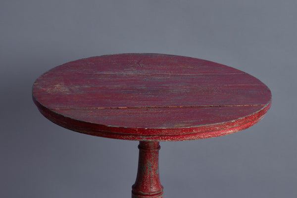 Dutch Colonial Red Painted Teak Stand