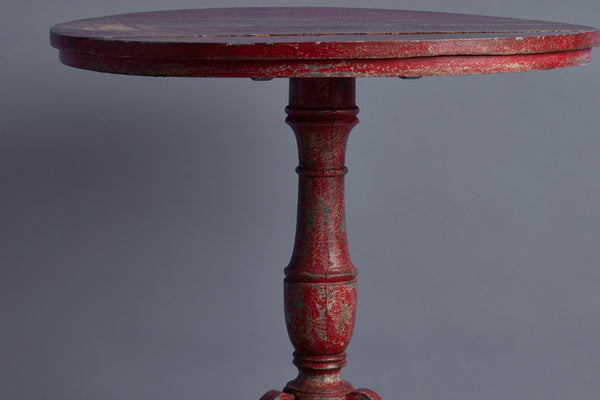Dutch Colonial Red Painted Teak Stand