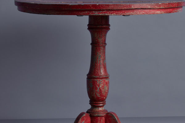 Dutch Colonial Red Painted Teak Stand