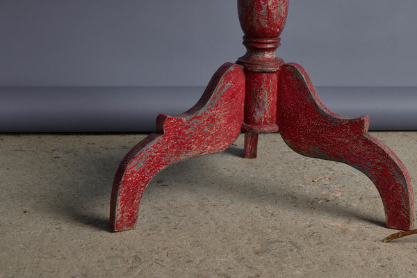 Dutch Colonial Red Painted Teak Stand