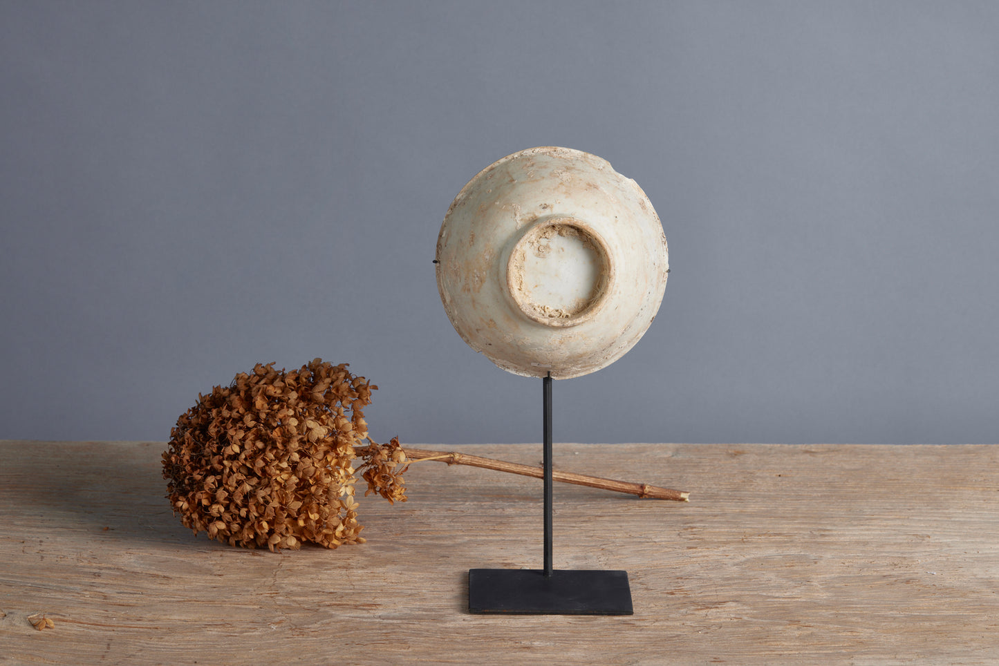 18th Century Blanc de Chine China Trade Shipwreck Soup Bowl Mounted on Stand