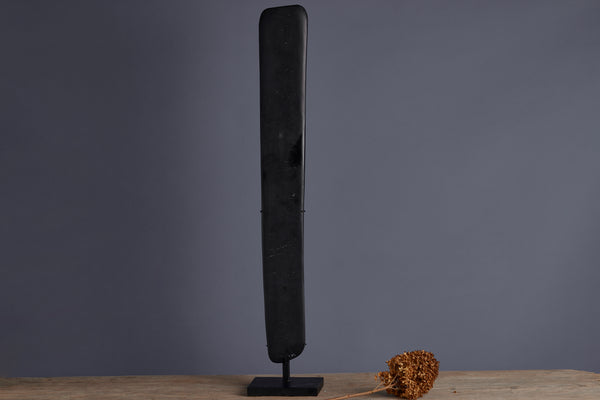 Tall Mounted Stone Axe from the Island of Borneo