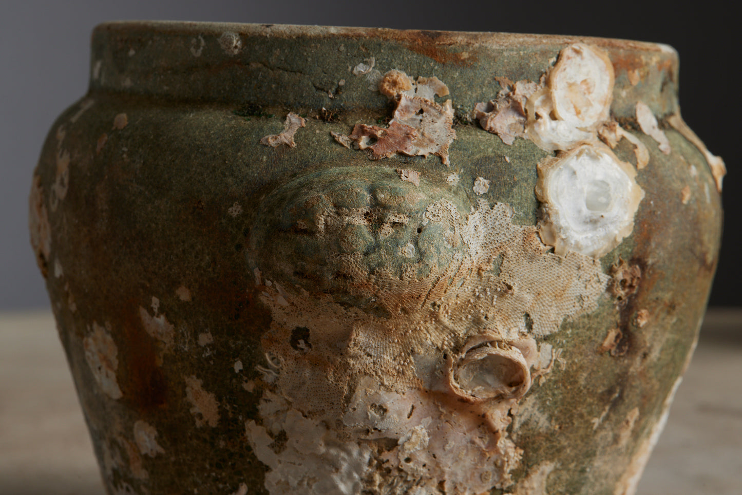 Medium Size Mid 19th Century Chinese Celadon Ginger Jars from a Shipwreck off the Coast of Borneo