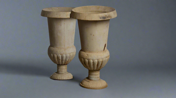 Pair of French Zinc Medici Urns