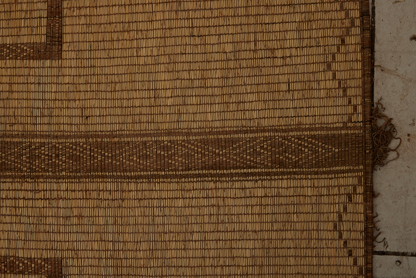 Four Sectioned Large Tuareg Mat with Three Patterned Bands ............... (8'8''x 15'4'')