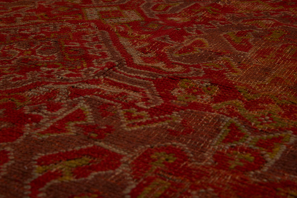 Large Paprika Coloured Squarish Central Asian Carpet with Turkoman Pattern .............. (10'6'' x 12'2'')