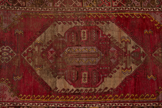 18th Century Anatolian Silky Red Yellow & Purple .............. (5'10''x 10'5'')