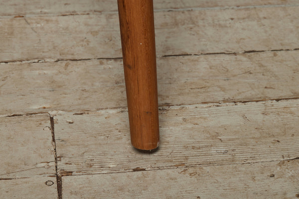Old Thick Top Teak Console Table with Modern Turned Legs