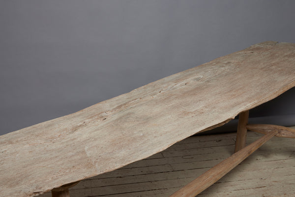 Long Sculptural Teak Console Table from Java