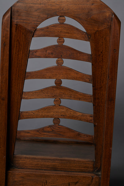 Set of Four Art Deco Ulin Wood Chairs from the City of Jakarta