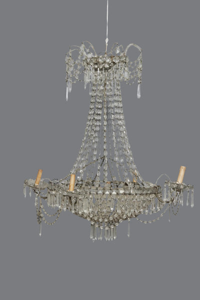 Italian Four Arm Early 20th Century Chandelier from Genoa