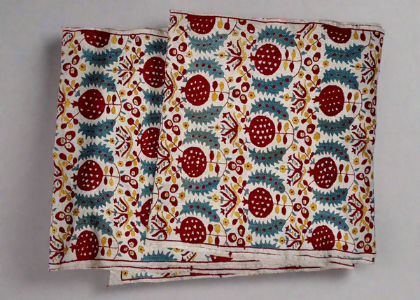 Extra Long Early Pomegranate Suzani Runner