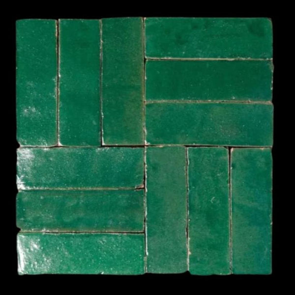 Reclaimed Vintage Green Moroccan Zelig Tiles