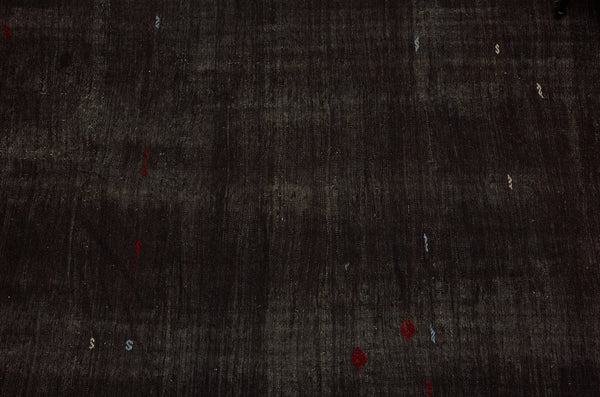 Bedouin Goat Hair Carpet with Subtle Random Designs in Red & Blue & Cream ........... (7' x 10' 9'')