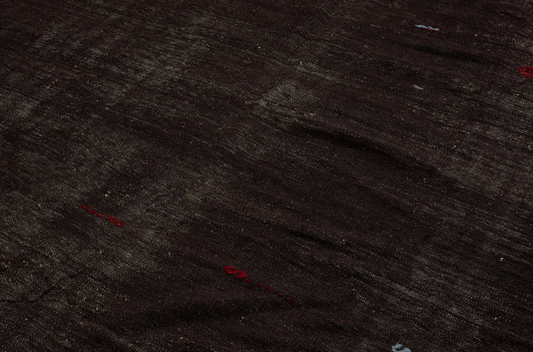 Bedouin Goat Hair Carpet with Subtle Random Designs in Red & Blue & Cream ........... (7' x 10' 9'')