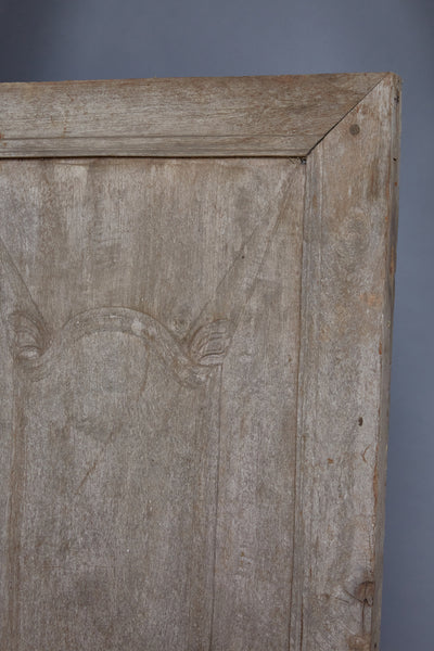 Pair of 18th Century Dutch Colonial Teak Cabinet Doors with Iron Ring Handle