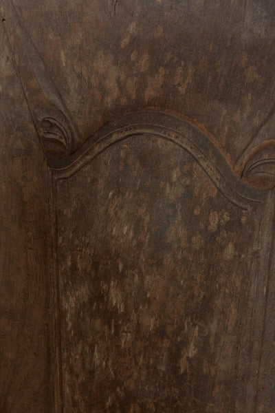 Pair of 18th Century Dutch Colonial Teak Cabinet Doors with Iron Ring Handle