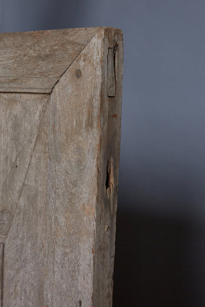 Pair of 18th Century Dutch Colonial Teak Cabinet Doors with Iron Ring Handle