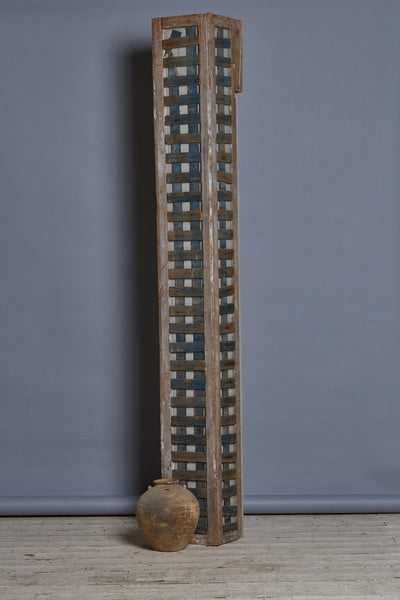 Set of 3 Old Lattice & Pine Square Columns from Georgia