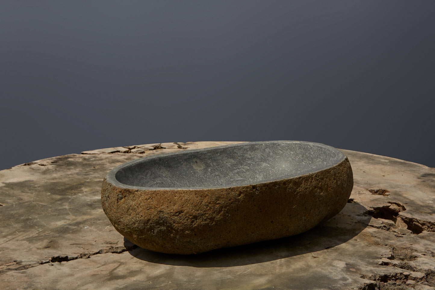 Small Natural Carved Sink from Java