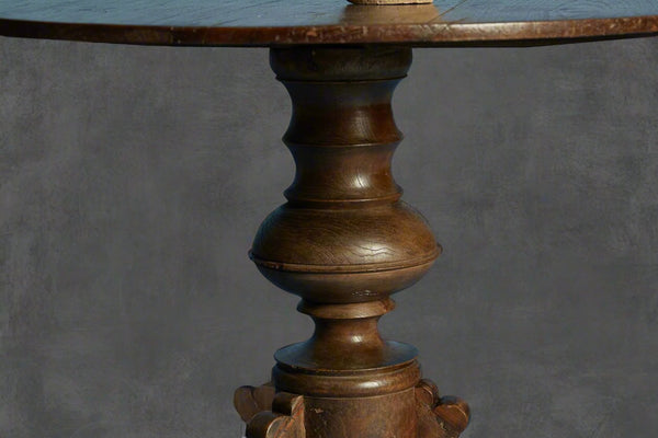 Large Teak Dutch Colonial Round Table