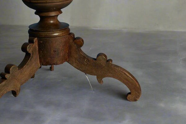 Large Teak Dutch Colonial Round Table