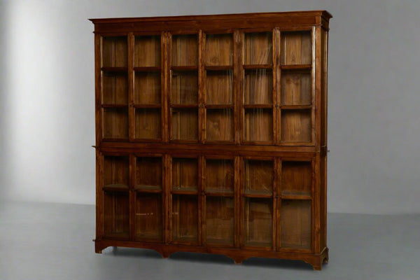 Large 2 Piece 19th Century Dutch Colonial Apothecary Cabinet from Jakarta