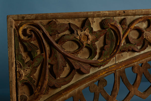 19th Century Over Door Pandil Carving from Sumatra