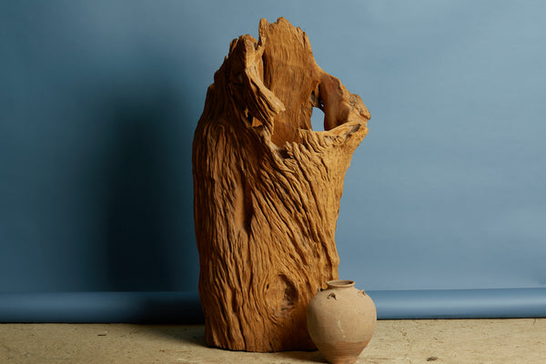 Natural Eroded Teak Sculpture