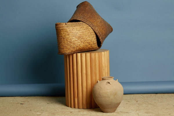 2 Piece Covered Lombok Storage Basket