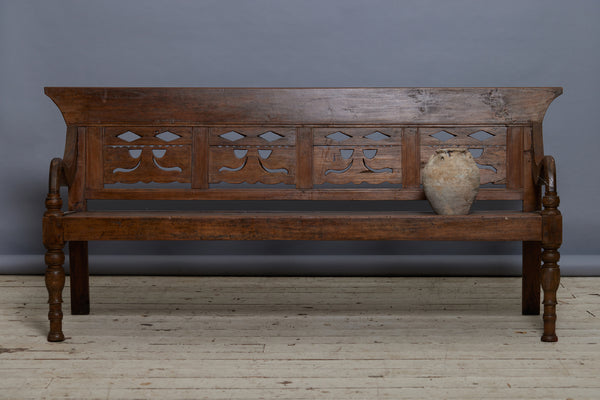 19th Century Teak Bench from Madura