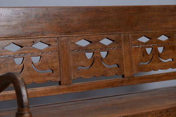 19th Century Teak Bench from Madura