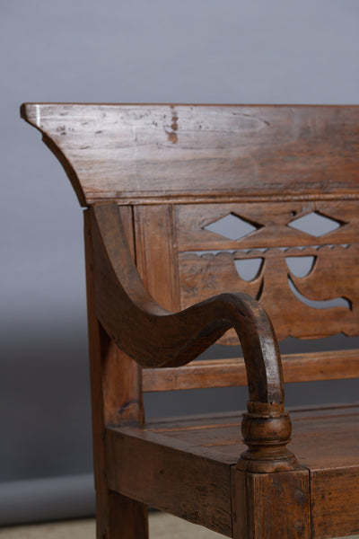 19th Century Teak Bench from Madura