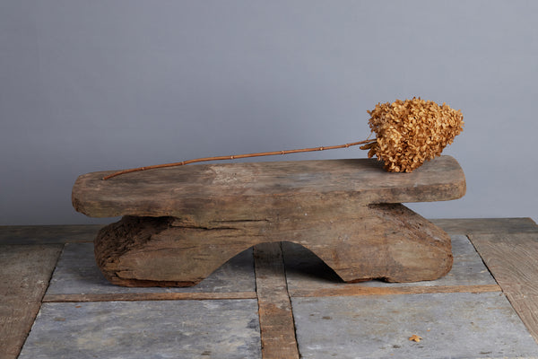 Primitive Low Teak Bench from Indonesia